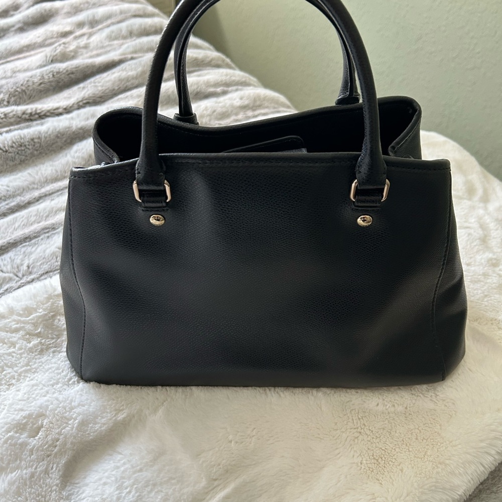Coach Black Leather Satchel Bag - Black - Picture 3 of 10